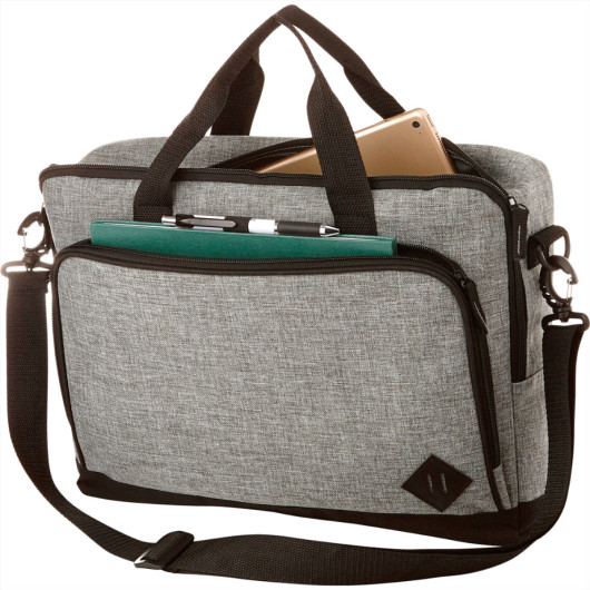 Graphite 15 Inch Computer Briefcases Open 2